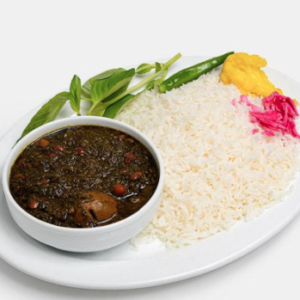 چلو خورشت قرمه سبزی