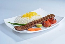 چلو کباب کوبیده تک سیخ